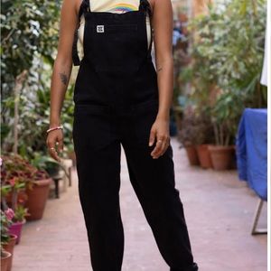 Lucy and Yak Original Organic Black Denim Dungarees
